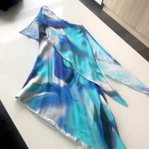 One shoulder Halston Silk dress